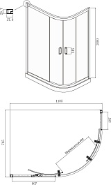 Ambassador  Душевой уголок Kingston 120x80 14011208 – фотография-5