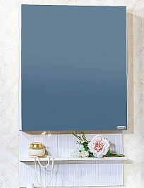 Бриклаер Зеркальный шкаф Карибы 60 светлая лиственница – фотография-1