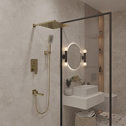 Oliveeka Душевой комплект D OL-939003-BG золотой матовый – фотография-2