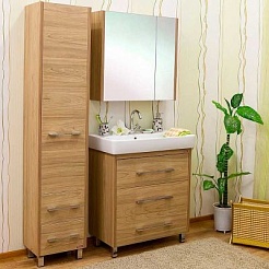 Sanflor Зеркало-шкаф Ларго 80 L швейцарский вяз – фотография-2