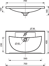 Misty Мебель для ванной Модерн 70 подвесная белая – фотография-16