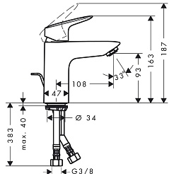 Hansgrohe Смеситель Logis 71100000 для раковины – фотография-3