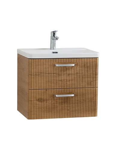 BelBagno Тумба с раковиной Due 50 подвесная Rovere Nature ручки Хром полированный – картинка-7