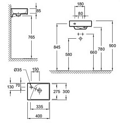 Jacob Delafon Раковина Formilia Rythmik E4786 – фотография-5