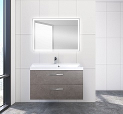 BelBagno Тумба с раковиной AURORA 900 Pietra Grigio, ручки хром – фотография-2