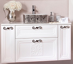 Бриклаер Мебель для ванной Адель 105 2 серебро – фотография-8