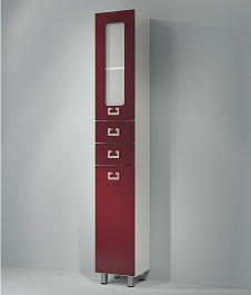 Какса-а Пенал для ванной "Витраж-Цвет" L бордо – фотография-2