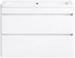 Vivon Тумба с раковиной Atwood 80 подвесная белая матовая – фотография-5