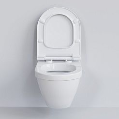 Ambassador Сиденье для унитаза Nord тонкое белое – фотография-4