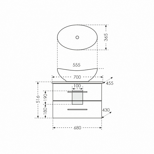 СанТа Мебель для ванной Венера 70 дуб шале графит – картинка-7