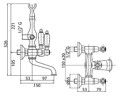 Cezares Смеситель DIAMOND-VD-01-Sw для ванны и душа – фотография-2