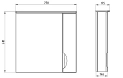 ASB-Mebel Зеркальный шкаф Миранда 80 – фотография-2