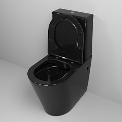 Grossman Унитаз компакт Color GR-4480BS черный – фотография-6