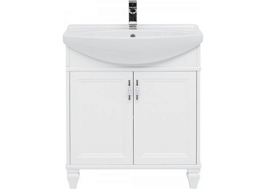 Aquanet Тумба с раковиной Валенса NEW 75 белый – фотография-8