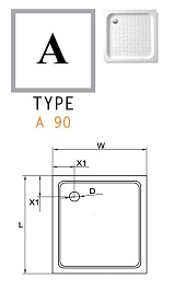 Cezares Душевой поддон TRAY-A-A-80-15-W – фотография-2