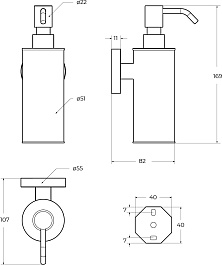 Cezares Дозатор для мыла Relax RELAX-SOIS-M-01 хром – фотография-2