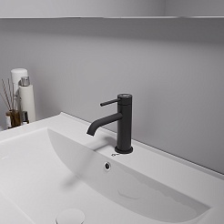 Oliveeka Смеситель для раковины Y OL-88139017-MB черный матовый – фотография-2