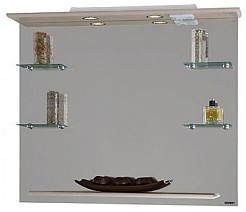 Водолей Зеркало для ванной Ницца 100 дуб – фотография-1