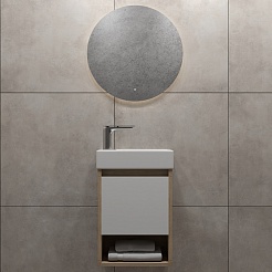 Teymi Тумба с раковиной Nura 37 L подвесная дуб/белый – фотография-10