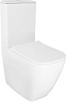 Azario Унитаз-компакт Mirada S AZ-1288A безободковый с бачком с сиденьем микролифт белый