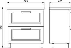 ASB-Mebel Мебель для ванной София 80 белая матовая – фотография-12
