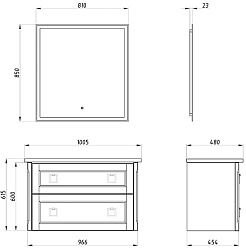ASB-Woodline Тумба с раковиной Рома 100П белая – фотография-8