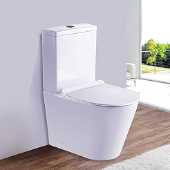 Esbano Унитаз компакт Alagon-C безободковый белый – фотография-2