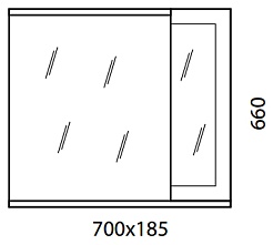  Зеркальный шкаф "Quadro 75" венге – фотография-3