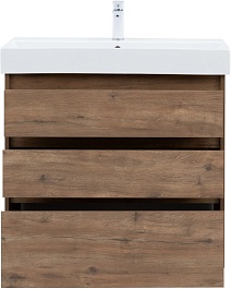 Aquanet Тумба с раковиной Nova Lite 85 дуб рустикальный – фотография-7