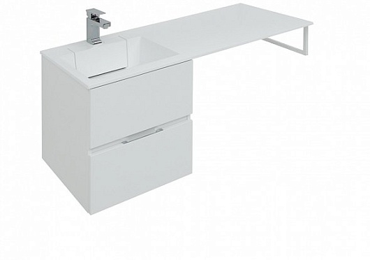 Aquanet Тумба с раковиной Алвита 120 L белая – картинка-9