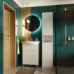 Mixline Тумба с раковиной Мираж 2 60 белая – фотография-4