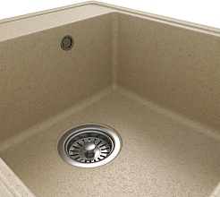 Teymi Мойка кухонная Helmi Smart 42 кварцевая бежевая матовая – фотография-4