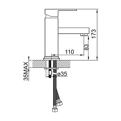 Iddis Смеситель для раковины HUNK VM16X47C – фотография-7