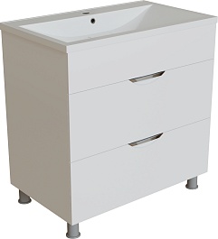 Mixline Тумба под раковину Этьен 75 белая – фотография-1