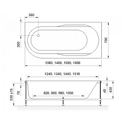 Royal Bath Акриловая ванна Azur RB 614201 R 150х80 – фотография-2