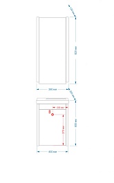 Misty Зеркальный шкаф Мини 40 бежевый – фотография-3