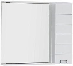Aquanet Зеркальный шкаф "Доминика 100" белый – фотография-1