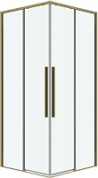 Grossman  Душевой уголок Galaxy 70x70x195 профиль золото сатин стекло прозрачное