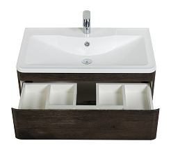 BelBagno Тумба с раковиной Albano 100 подвесная Rovere Nature Grigio – фотография-5