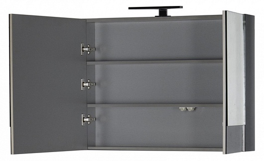 Aquanet Зеркальный шкаф "Верона 90" камерино черный – фотография-6