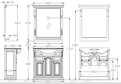Opadiris Мебель для ванной Риспекто 80 орех антикварный – фотография-8