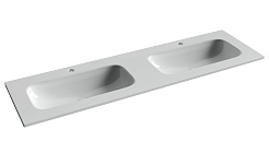 Ceramicanova Мебельная раковина Grace 161 с двумя чашами CN7023 белая – фотография-1