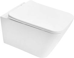 Azario Унитаз подвесной Indor AZ-9004WT безободковый белый – фотография-3