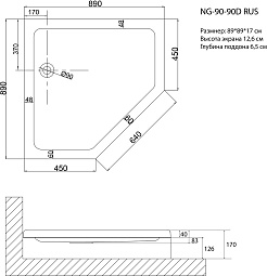 Niagara Душевой поддон Nova NG-90-90D RUS – фотография-3