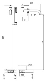 Webert Смеситель для ванны Elio EL851101015 – фотография-5