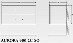 BelBagno Мебель для ванной AURORA 900 Cemento Scuro, BTN – фотография-7