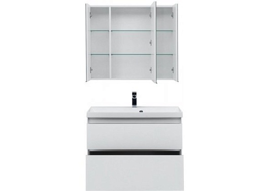 Aquanet Тумба с раковиной Гласс 100 – картинка-5