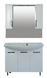 Misty Зеркало-шкаф Престиж 105 белый – фотография-6