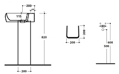 Kerasan Пьедестал для раковины К09 367001 – фотография-3