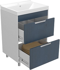 Mixline Тумба под раковину Байкал 60 белая/графит – фотография-2